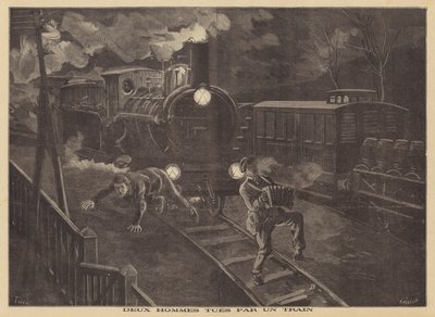 Dos hombres muertos por un tren de French School